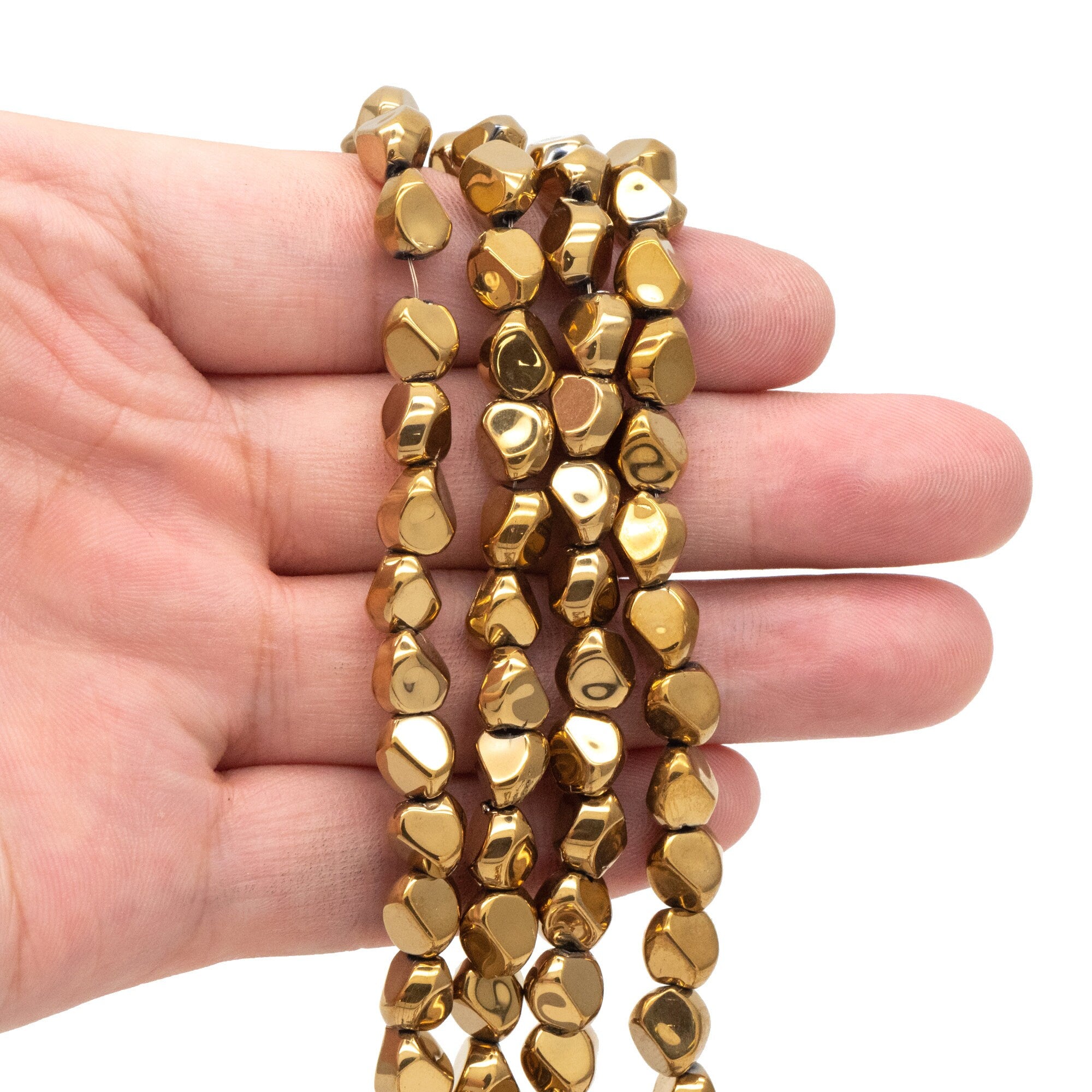 85pcs Faceted Glass Unique Beads, Stone Shaped Crystal beads 7mm, Multi Color (TS-129)